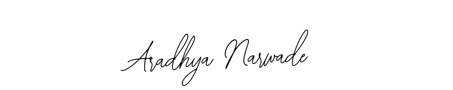 How to make Aradhya Narwade name signature. Use Bearetta-2O07w style for creating short signs online. This is the latest handwritten sign. Aradhya Narwade signature style 12 images and pictures png