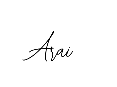 Use a signature maker to create a handwritten signature online. With this signature software, you can design (Bearetta-2O07w) your own signature for name Arai. Arai signature style 12 images and pictures png