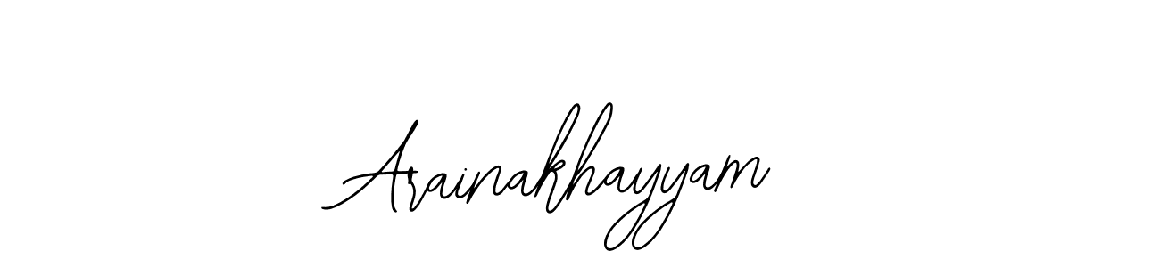 How to make Arainakhayyam name signature. Use Bearetta-2O07w style for creating short signs online. This is the latest handwritten sign. Arainakhayyam signature style 12 images and pictures png