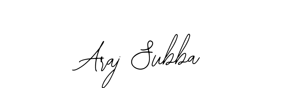 Araj Subba stylish signature style. Best Handwritten Sign (Bearetta-2O07w) for my name. Handwritten Signature Collection Ideas for my name Araj Subba. Araj Subba signature style 12 images and pictures png