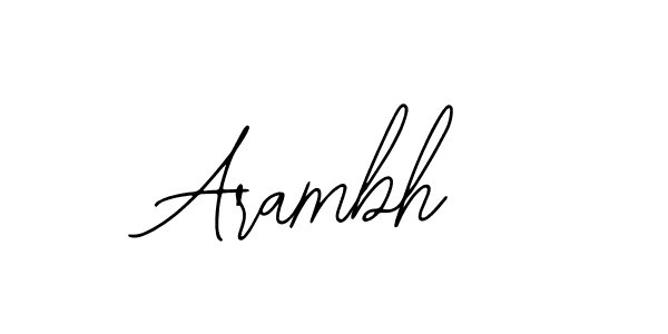 Use a signature maker to create a handwritten signature online. With this signature software, you can design (Bearetta-2O07w) your own signature for name Arambh. Arambh signature style 12 images and pictures png