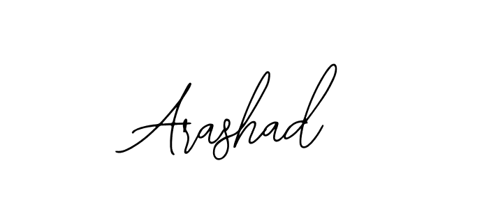 How to make Arashad name signature. Use Bearetta-2O07w style for creating short signs online. This is the latest handwritten sign. Arashad signature style 12 images and pictures png