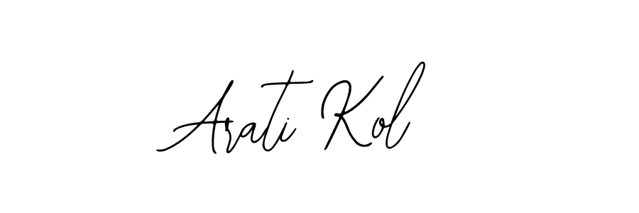 if you are searching for the best signature style for your name Arati Kol. so please give up your signature search. here we have designed multiple signature styles  using Bearetta-2O07w. Arati Kol signature style 12 images and pictures png
