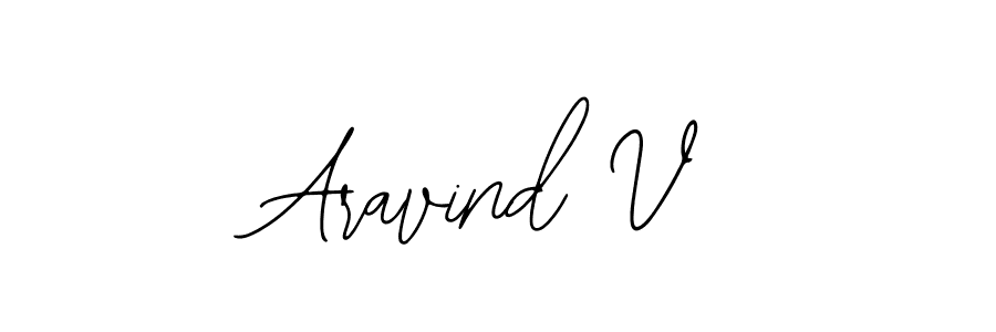 Design your own signature with our free online signature maker. With this signature software, you can create a handwritten (Bearetta-2O07w) signature for name Aravind V. Aravind V signature style 12 images and pictures png