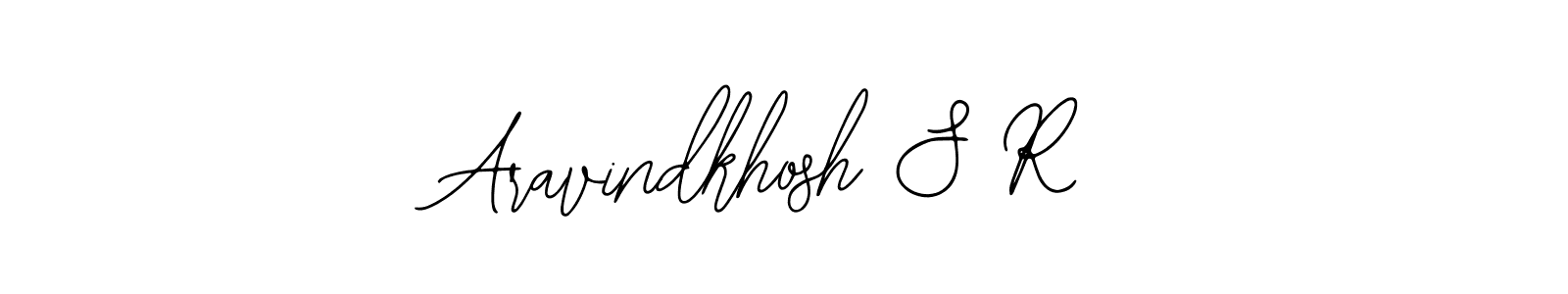 The best way (Bearetta-2O07w) to make a short signature is to pick only two or three words in your name. The name Aravindkhosh S R include a total of six letters. For converting this name. Aravindkhosh S R signature style 12 images and pictures png