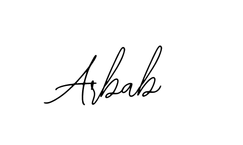 Use a signature maker to create a handwritten signature online. With this signature software, you can design (Bearetta-2O07w) your own signature for name Arbab. Arbab signature style 12 images and pictures png