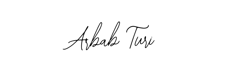 How to make Arbab Turi name signature. Use Bearetta-2O07w style for creating short signs online. This is the latest handwritten sign. Arbab Turi signature style 12 images and pictures png