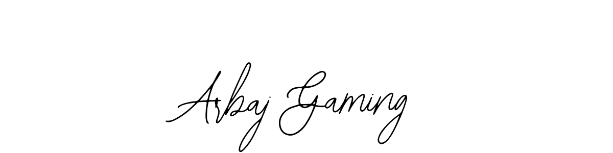 Make a beautiful signature design for name Arbaj Gaming. With this signature (Bearetta-2O07w) style, you can create a handwritten signature for free. Arbaj Gaming signature style 12 images and pictures png