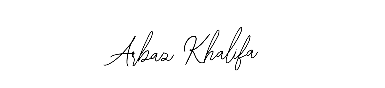 How to make Arbaz Khalifa name signature. Use Bearetta-2O07w style for creating short signs online. This is the latest handwritten sign. Arbaz Khalifa signature style 12 images and pictures png