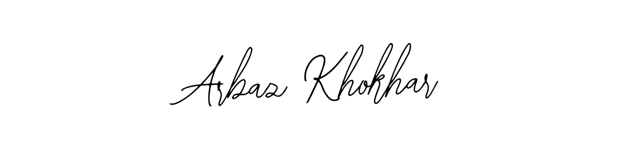 You should practise on your own different ways (Bearetta-2O07w) to write your name (Arbaz Khokhar) in signature. don't let someone else do it for you. Arbaz Khokhar signature style 12 images and pictures png