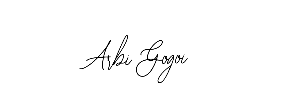 You should practise on your own different ways (Bearetta-2O07w) to write your name (Arbi Gogoi) in signature. don't let someone else do it for you. Arbi Gogoi signature style 12 images and pictures png