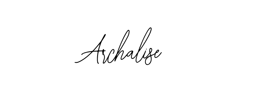 Also You can easily find your signature by using the search form. We will create Archalise name handwritten signature images for you free of cost using Bearetta-2O07w sign style. Archalise signature style 12 images and pictures png