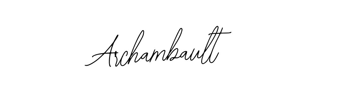How to make Archambault signature? Bearetta-2O07w is a professional autograph style. Create handwritten signature for Archambault name. Archambault signature style 12 images and pictures png