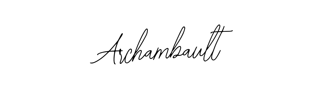 How to make Archambault signature? Bearetta-2O07w is a professional autograph style. Create handwritten signature for Archambault name. Archambault signature style 12 images and pictures png