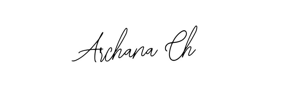 You should practise on your own different ways (Bearetta-2O07w) to write your name (Archana Ch) in signature. don't let someone else do it for you. Archana Ch signature style 12 images and pictures png
