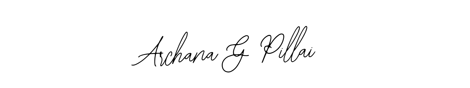 Similarly Bearetta-2O07w is the best handwritten signature design. Signature creator online .You can use it as an online autograph creator for name Archana G Pillai. Archana G Pillai signature style 12 images and pictures png