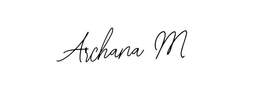 Use a signature maker to create a handwritten signature online. With this signature software, you can design (Bearetta-2O07w) your own signature for name Archana M. Archana M signature style 12 images and pictures png