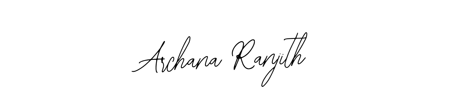 How to make Archana Ranjith name signature. Use Bearetta-2O07w style for creating short signs online. This is the latest handwritten sign. Archana Ranjith signature style 12 images and pictures png