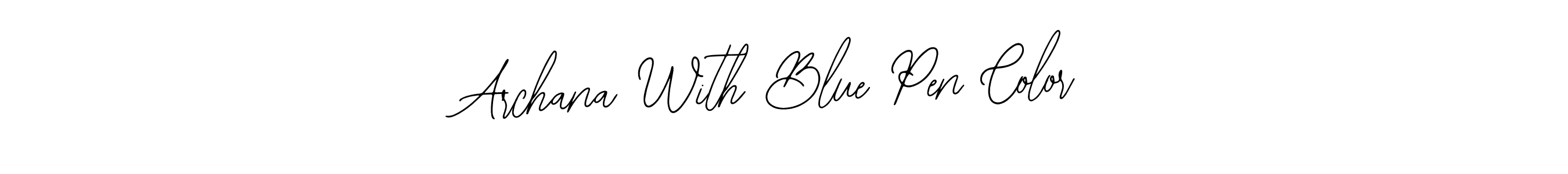 Use a signature maker to create a handwritten signature online. With this signature software, you can design (Bearetta-2O07w) your own signature for name Archana With Blue Pen Color. Archana With Blue Pen Color signature style 12 images and pictures png