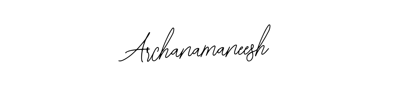 Use a signature maker to create a handwritten signature online. With this signature software, you can design (Bearetta-2O07w) your own signature for name Archanamaneesh. Archanamaneesh signature style 12 images and pictures png