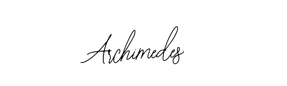 How to make Archimedes signature? Bearetta-2O07w is a professional autograph style. Create handwritten signature for Archimedes name. Archimedes signature style 12 images and pictures png