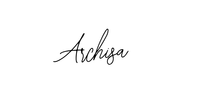 You should practise on your own different ways (Bearetta-2O07w) to write your name (Archisa) in signature. don't let someone else do it for you. Archisa signature style 12 images and pictures png