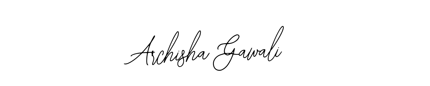 You should practise on your own different ways (Bearetta-2O07w) to write your name (Archisha Gawali) in signature. don't let someone else do it for you. Archisha Gawali signature style 12 images and pictures png