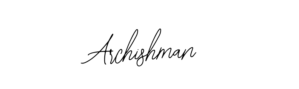 if you are searching for the best signature style for your name Archishman. so please give up your signature search. here we have designed multiple signature styles  using Bearetta-2O07w. Archishman signature style 12 images and pictures png