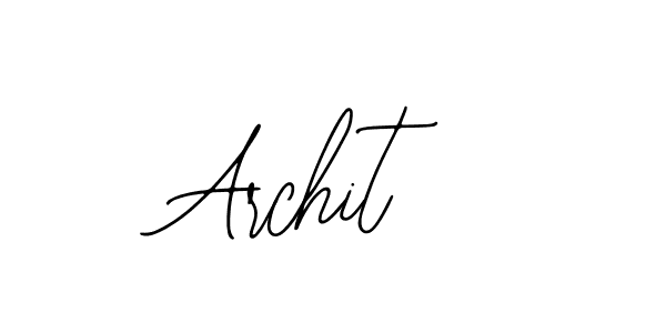 Use a signature maker to create a handwritten signature online. With this signature software, you can design (Bearetta-2O07w) your own signature for name Archit. Archit signature style 12 images and pictures png