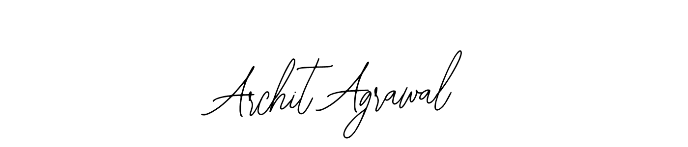 How to make Archit Agrawal name signature. Use Bearetta-2O07w style for creating short signs online. This is the latest handwritten sign. Archit Agrawal signature style 12 images and pictures png