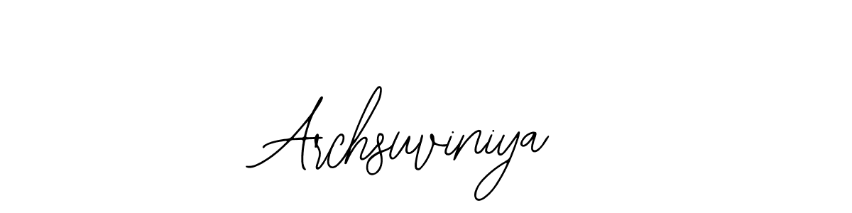 Design your own signature with our free online signature maker. With this signature software, you can create a handwritten (Bearetta-2O07w) signature for name Archsuviniya. Archsuviniya signature style 12 images and pictures png