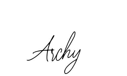 Design your own signature with our free online signature maker. With this signature software, you can create a handwritten (Bearetta-2O07w) signature for name Archy. Archy signature style 12 images and pictures png