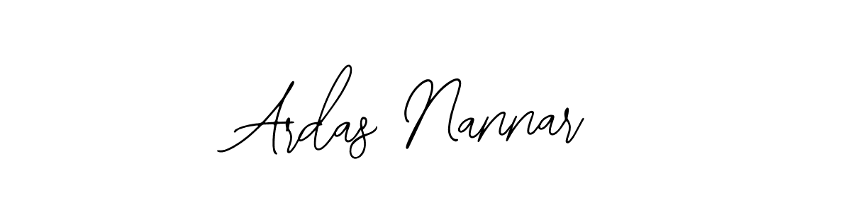 How to make Ardas Nannar name signature. Use Bearetta-2O07w style for creating short signs online. This is the latest handwritten sign. Ardas Nannar signature style 12 images and pictures png