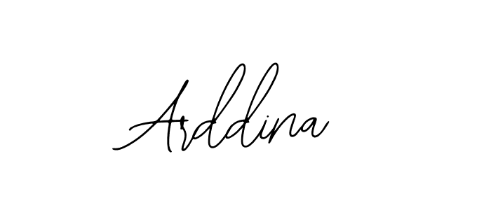 How to make Arddina name signature. Use Bearetta-2O07w style for creating short signs online. This is the latest handwritten sign. Arddina signature style 12 images and pictures png