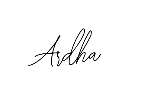 Design your own signature with our free online signature maker. With this signature software, you can create a handwritten (Bearetta-2O07w) signature for name Ardha. Ardha signature style 12 images and pictures png