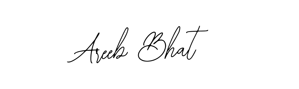 The best way (Bearetta-2O07w) to make a short signature is to pick only two or three words in your name. The name Areeb Bhat include a total of six letters. For converting this name. Areeb Bhat signature style 12 images and pictures png