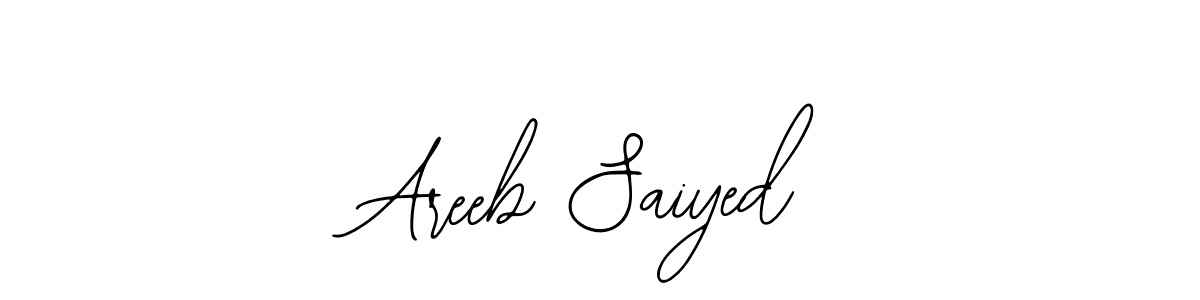 How to make Areeb Saiyed name signature. Use Bearetta-2O07w style for creating short signs online. This is the latest handwritten sign. Areeb Saiyed signature style 12 images and pictures png