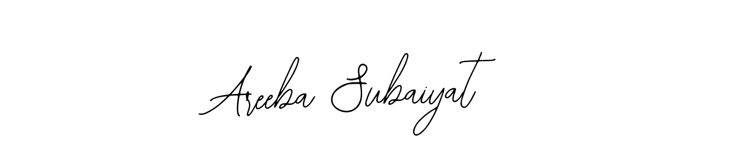 Make a beautiful signature design for name Areeba Subaiyat. Use this online signature maker to create a handwritten signature for free. Areeba Subaiyat signature style 12 images and pictures png