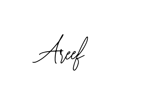 You should practise on your own different ways (Bearetta-2O07w) to write your name (Areef) in signature. don't let someone else do it for you. Areef signature style 12 images and pictures png