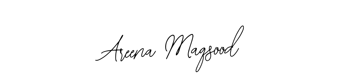 How to make Areena Maqsood name signature. Use Bearetta-2O07w style for creating short signs online. This is the latest handwritten sign. Areena Maqsood signature style 12 images and pictures png