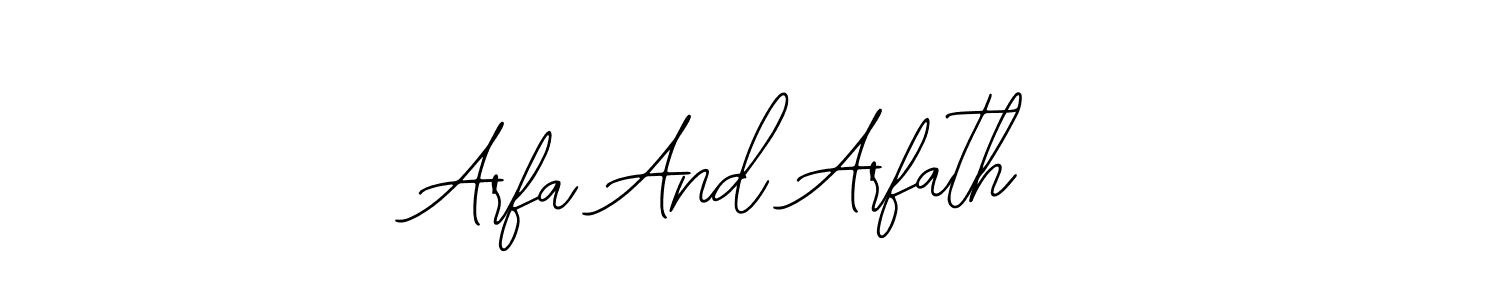 How to Draw Arfa And Arfath signature style? Bearetta-2O07w is a latest design signature styles for name Arfa And Arfath. Arfa And Arfath signature style 12 images and pictures png