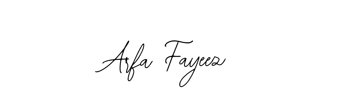 How to make Arfa Fayeez name signature. Use Bearetta-2O07w style for creating short signs online. This is the latest handwritten sign. Arfa Fayeez signature style 12 images and pictures png