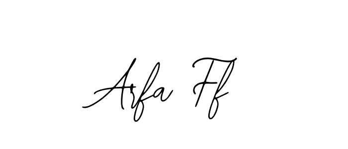 Use a signature maker to create a handwritten signature online. With this signature software, you can design (Bearetta-2O07w) your own signature for name Arfa Ff. Arfa Ff signature style 12 images and pictures png