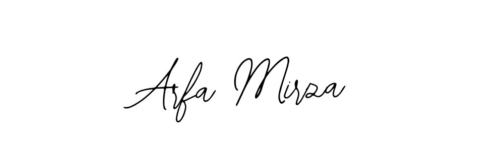 Bearetta-2O07w is a professional signature style that is perfect for those who want to add a touch of class to their signature. It is also a great choice for those who want to make their signature more unique. Get Arfa Mirza name to fancy signature for free. Arfa Mirza signature style 12 images and pictures png