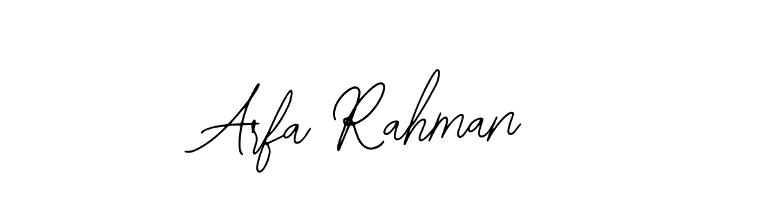 The best way (Bearetta-2O07w) to make a short signature is to pick only two or three words in your name. The name Arfa Rahman include a total of six letters. For converting this name. Arfa Rahman signature style 12 images and pictures png