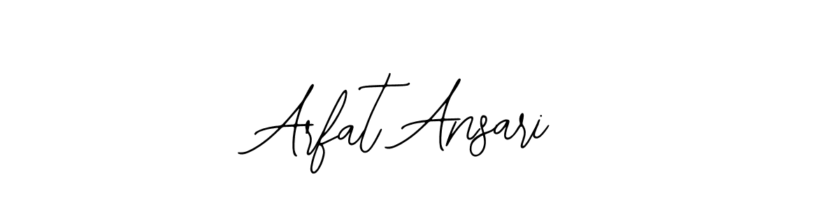 Use a signature maker to create a handwritten signature online. With this signature software, you can design (Bearetta-2O07w) your own signature for name Arfat Ansari. Arfat Ansari signature style 12 images and pictures png