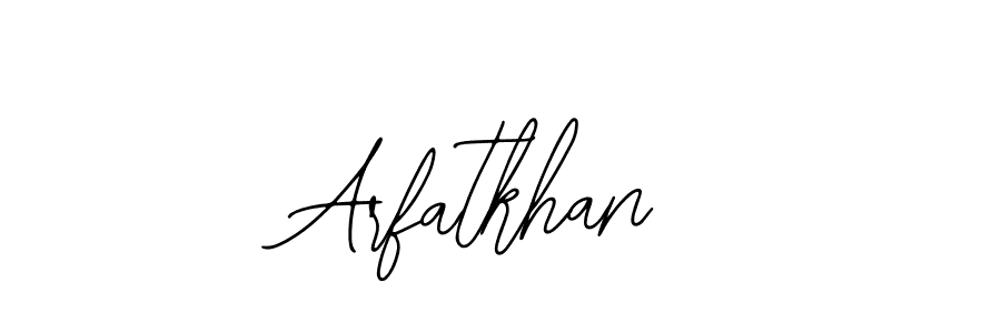 How to make Arfatkhan name signature. Use Bearetta-2O07w style for creating short signs online. This is the latest handwritten sign. Arfatkhan signature style 12 images and pictures png