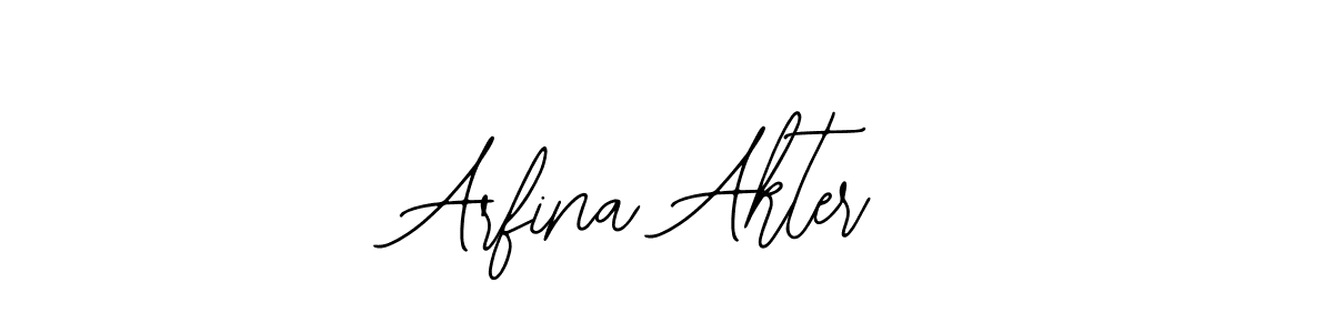 Also You can easily find your signature by using the search form. We will create Arfina Akter name handwritten signature images for you free of cost using Bearetta-2O07w sign style. Arfina Akter signature style 12 images and pictures png