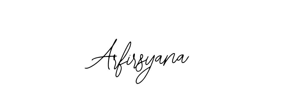 Similarly Bearetta-2O07w is the best handwritten signature design. Signature creator online .You can use it as an online autograph creator for name Arfirsyana. Arfirsyana signature style 12 images and pictures png