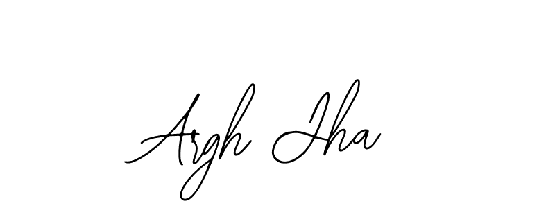 Design your own signature with our free online signature maker. With this signature software, you can create a handwritten (Bearetta-2O07w) signature for name Argh Jha. Argh Jha signature style 12 images and pictures png